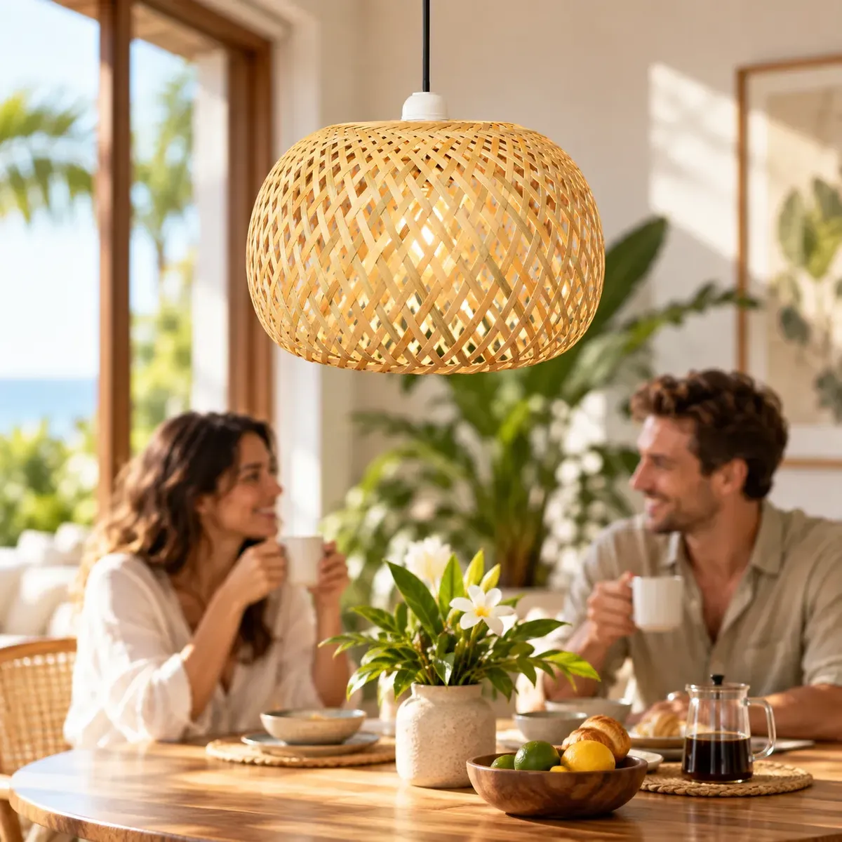 Lustre Malibu em ambiente de refeições